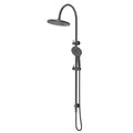 Bella Vista Mica Fluted Gooseneck Dual Shower Rail, Gun Metal image