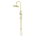 Bella Vista Mica Fluted Gooseneck Dual Shower Rail, French Gold image