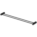 Bella Vista Mica Fluted Double Towel Rail, Black image