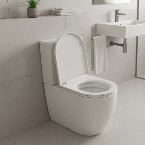 Essence Crompton Back to Wall Suite Jet Tornado Rimless Raised Height Toilet Suite