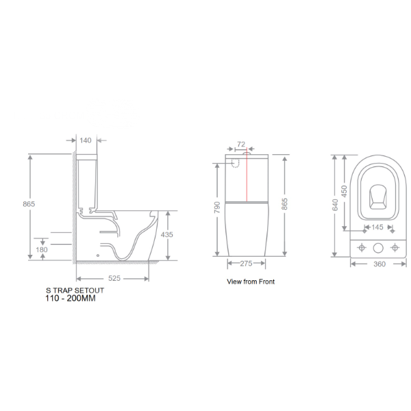 Crompton Ambulant Raised Height Jet Tornado Rimless Back to Wall Suite