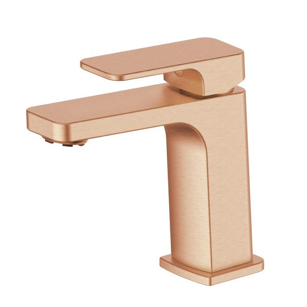 Greens Swept Basin Mixer - Brushed Copper