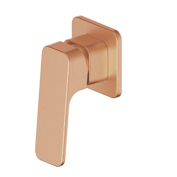 Greens Swept Shower Mixer Trim Set - Brushed Copper