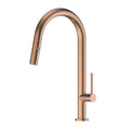 Bronze kitchen faucet on a white background