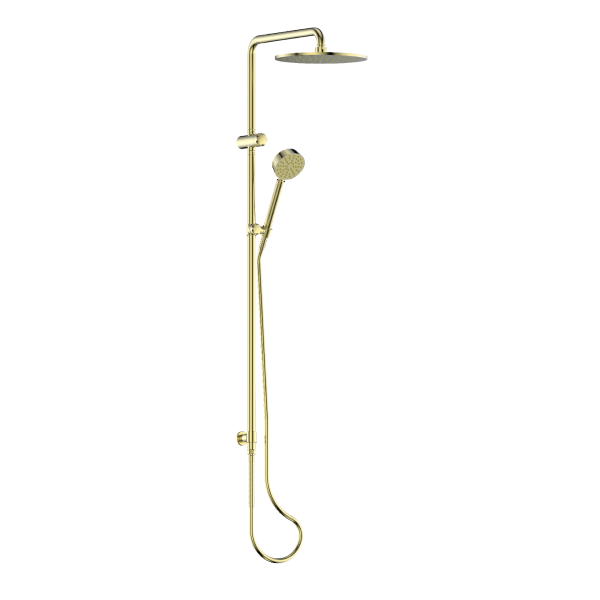 Greens Tesora Combination Twin Rail Shower - Brushed Brass