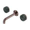 Nero Serenity 24D036BZ Wall Basin Set 160mm Spout With Verde Alpi Handle Brushed Bronze 5 Star / 5LPM