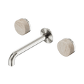 Nero Serenity 24D043BN Wall Basin Set 185mm Spout With Rome Travertine Handle Brushed Nickel 5 Star / 5LPM
