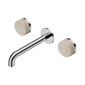Nero Serenity 24D043CH Wall Basin Set 185mm Spout With Rome Travertine Handle Chrome 5 Star / 5LPM