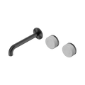 Nero Serenity 24D059GM Wall Basin Set 185mm Offset Spout With Carrara Handle Gun Metal 5 Star / 5LPM