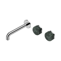 Nero Serenity 24D060CH Wall Basin Set 185mm Offset Spout With Verde Alpi Handle Chrome 5 Star / 5LPM