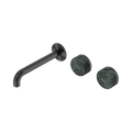 Nero Serenity 24D060GM Wall Basin Set 185mm Offset Spout With Verde Alpi Handle Gun Metal 5 Star / 5LPM