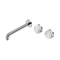 Nero Serenity 24D068CH Wall Basin Set 220mm Offset Spout With Arabescato Corchia Handle Chrome 5 Star / 5LPM