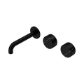 Nero Serenity 24D124MB Wall Basin Set 160mm Offset Spout With Marquina Black Handle Matte Black 5 Star / 5LPM