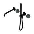 Nero Serenity Progressive Shower System With Spout With Verde Alpi Handle And Slim Shower Matte Black