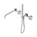 Nero Serenity Progressive Shower System With Spout With Metal Handle And Slim Shower Brushed Nickel