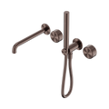 Nero Serenity Progressive Shower System With Spout With Metal Handle And Slim Shower Brushed Bronze