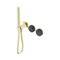 Nero Serenity Progressive Shower System With Verde Alpi Handle And Slim Shower Brushed Gold
