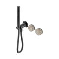 Nero Serenity Progressive Shower System With Rome Travertine Handle And Slim Shower Gun Metal