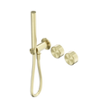 Nero Serenity Progressive Shower System With Metal Handle And Slim Shower Brushed Gold