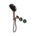 Nero Serenity  Progressive Shower System With Verde Alpi Handle And  Hand Shower Brushed Bronze