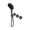 Nero Serenity Progressive Shower System With Verde Alpi Handle And  Hand Shower Gun Metal