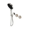 Nero Serenity Progressive Shower System With Rome Travertine Handle And  Hand Shower Brushed Nickel