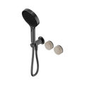 Nero Serenity Progressive Shower System With Rome Travertine Handle And  Hand Shower Gun Metal