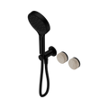 Nero Serenity Progressive Shower System With Rome Travertine Handle And  Hand Shower Matte Black