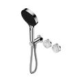 Nero Serenity Progressive Shower System With Arabescato Corchia Handle And  Hand Shower Chrome