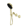 Nero Serenity Progressive Shower System With Metal Handle And  Hand Shower Brushed Gold
