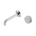 Nero Serenity 24E061BN Progressive Wall Basin Mixer 160mm Spout With Carrara Handle Brushed Nickel 5 Star / 5LPM
