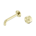 Nero Serenity 24E066BG Progressive Wall Basin Mixer 160mm Spout With Metal Handle Brushed Gold 5 Star / 5LPM