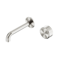 Nero Serenity 24E066BN Progressive Wall Basin Mixer 160mm Spout With Metal Handle Brushed Nickel 5 Star / 5LPM