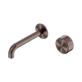 Nero Serenity 24E066BZ Progressive Wall Basin Mixer 160mm Spout With Metal Handle Brushed Bronze 5 Star / 5LPM
