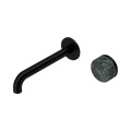 Nero Serenity 24E068MB Progressive Wall Basin Mixer 185mm Spout With Verde Alpi Handle Matte Black 5 Star / 5LPM