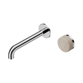 Nero Serenity 24E069CH Progressive Wall Basin Mixer 185mm Spout With Rome Travertine Handle Chrome 5 Star / 5LPM