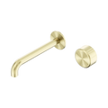 Nero Serenity 24E072BG Progressive Wall Basin Mixer 185mm Spout With Metal Handle Brushed Gold 5 Star / 5LPM