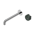 Nero Serenity 24E074CH Progressive Wall Basin Mixer 220mm Spout With Verde Alpi Handle Chrome 5 Star / 5LPM