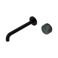 Nero Serenity 24E074MB Progressive Wall Basin Mixer 220mm Spout With Verde Alpi Handle Matte Black 5 Star / 5LPM