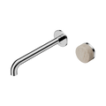 Nero Serenity 24E075CH Progressive Wall Basin Mixer 220mm Spout With Rome Travertine Handle Chrome 5 Star / 5LPM