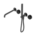 Nero Serenity Progressive Shower System With Spout With Marquina Black Handle And Slim Shower Gun Metal