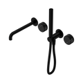 Nero Serenity Progressive Shower System With Spout With Marquina Black Handle And Slim Shower Matte Black