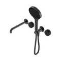 Nero Serenity Progressive Shower System With Spout With Marquina Black Handle And  Hand Shower Gun Metal