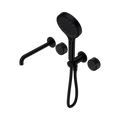 Nero Serenity Progressive Shower System With Spout With Marquina Black Handle And  Hand Shower Matte Black