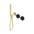 Nero Serenity Progressive Shower System With Marquina Black Handle And Slim Shower Brushed Gold
