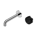 Nero Serenity 24E138CH Progressive Wall Basin Mixer 160mm Spout With Marquina Black Handle Chrome 5 Star / 5LPM