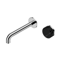 Nero Serenity 24E139CH Progressive Wall Basin Mixer 185mm Spout With Marquina Black Handle Chrome 5 Star / 5LPM