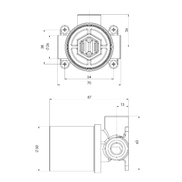 Phoenix SwitchMix Shower / Wall Mixer Rough-In Kit image