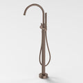 Caroma Riviere Freestanding Bath Filler with Handshower, Brushed Bronze image