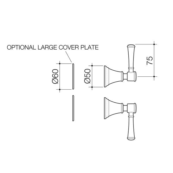 Caroma Riviere Wall Top Assemblies, Chrome image